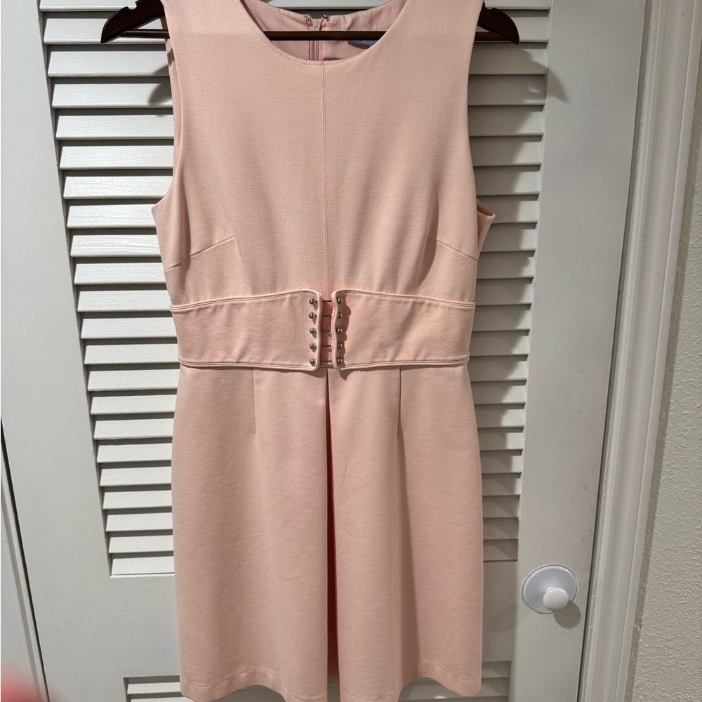 ANTONIO MELANI Blush Belted Midi Dress